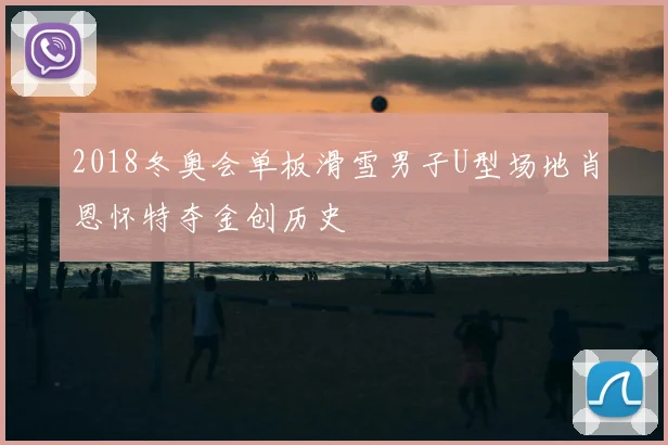 2018冬奥会单板滑雪男子U型场地肖恩怀特夺金创历史