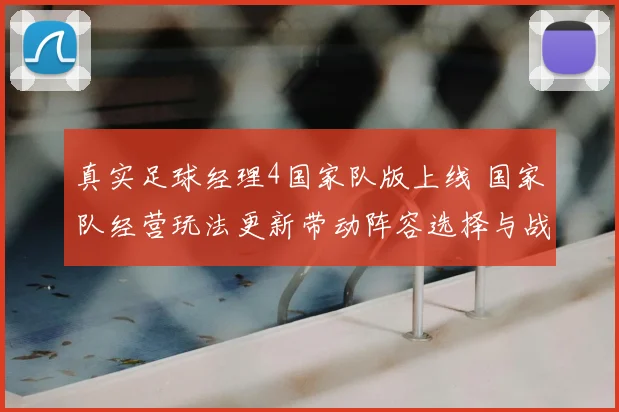 真实足球经理4国家队版上线 国家队经营玩法更新带动阵容选择与战术调整